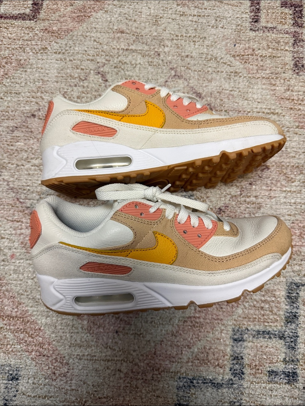 Nike Women's Sneakers in Cream, Tan & Mustard